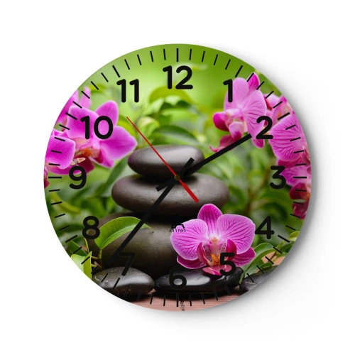 Nástenné hodiny - Pyramída pokoja - 40x40 cm