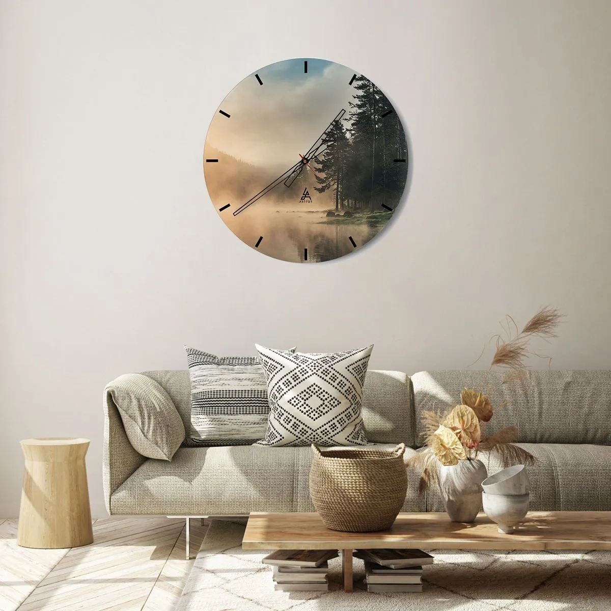 Nástenné hodiny - Zrodenie dňa - 40x40 cm