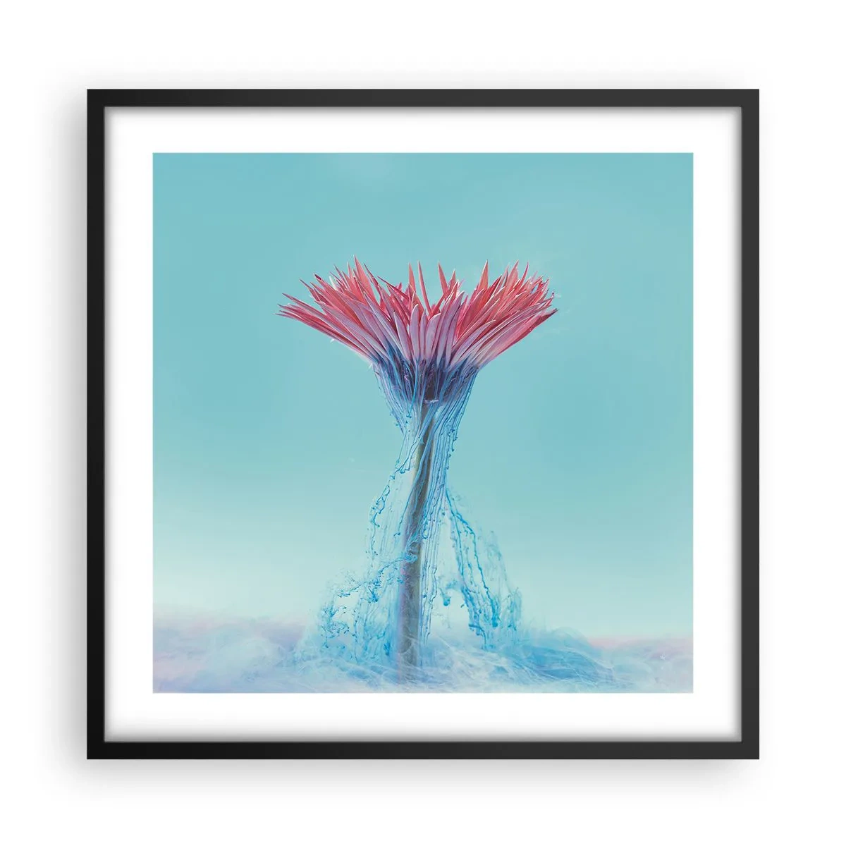 Plagát v čiernom ráme - V osviežujúcom objatí - 50x50 cm