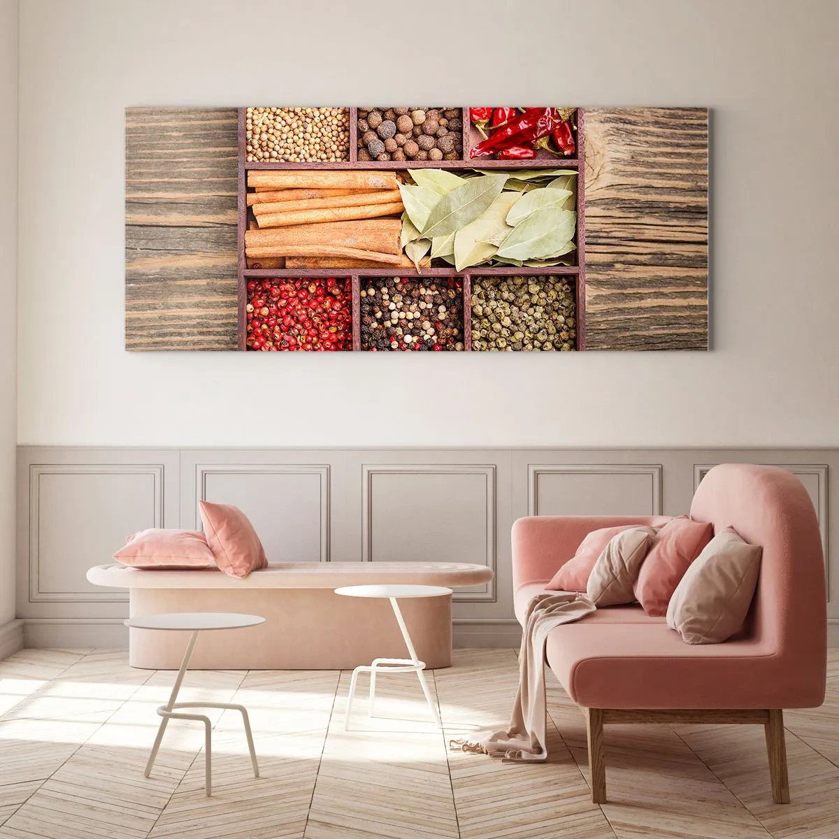 Obraz na skle - Poriadok tvarov, buket vôní - 100x40 cm