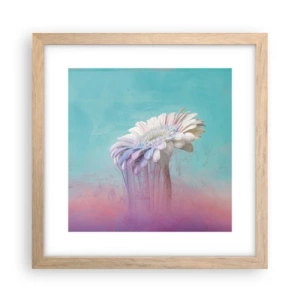 Plagát v ráme zo svetlého duba - Záhrobia kvetín - 30x30 cm