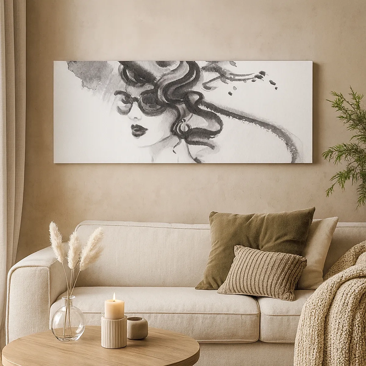 Obraz na plátne - Dáma s charakterom - 30x30 cm