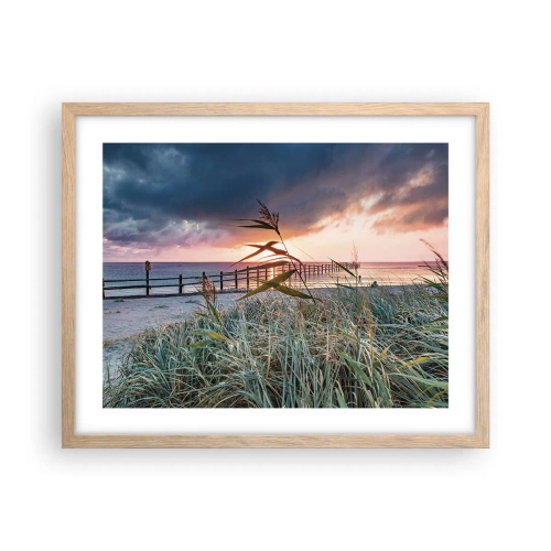 Plagát v ráme zo svetlého duba - Neodviate vetrom - 50x40 cm