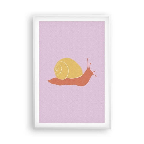 Plagát v bielom ráme - Nie je kam sa ponáhľať - 61x91 cm