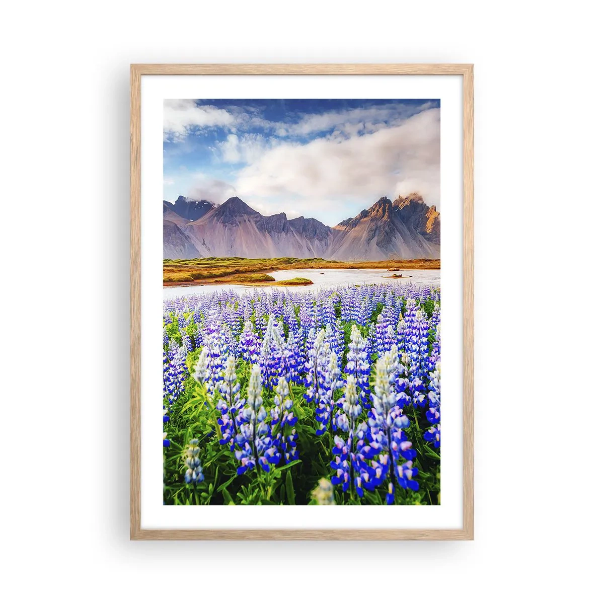 Plagát v ráme zo svetlého duba - Sila a prísnosť vedľa miernosti - 50x70 cm