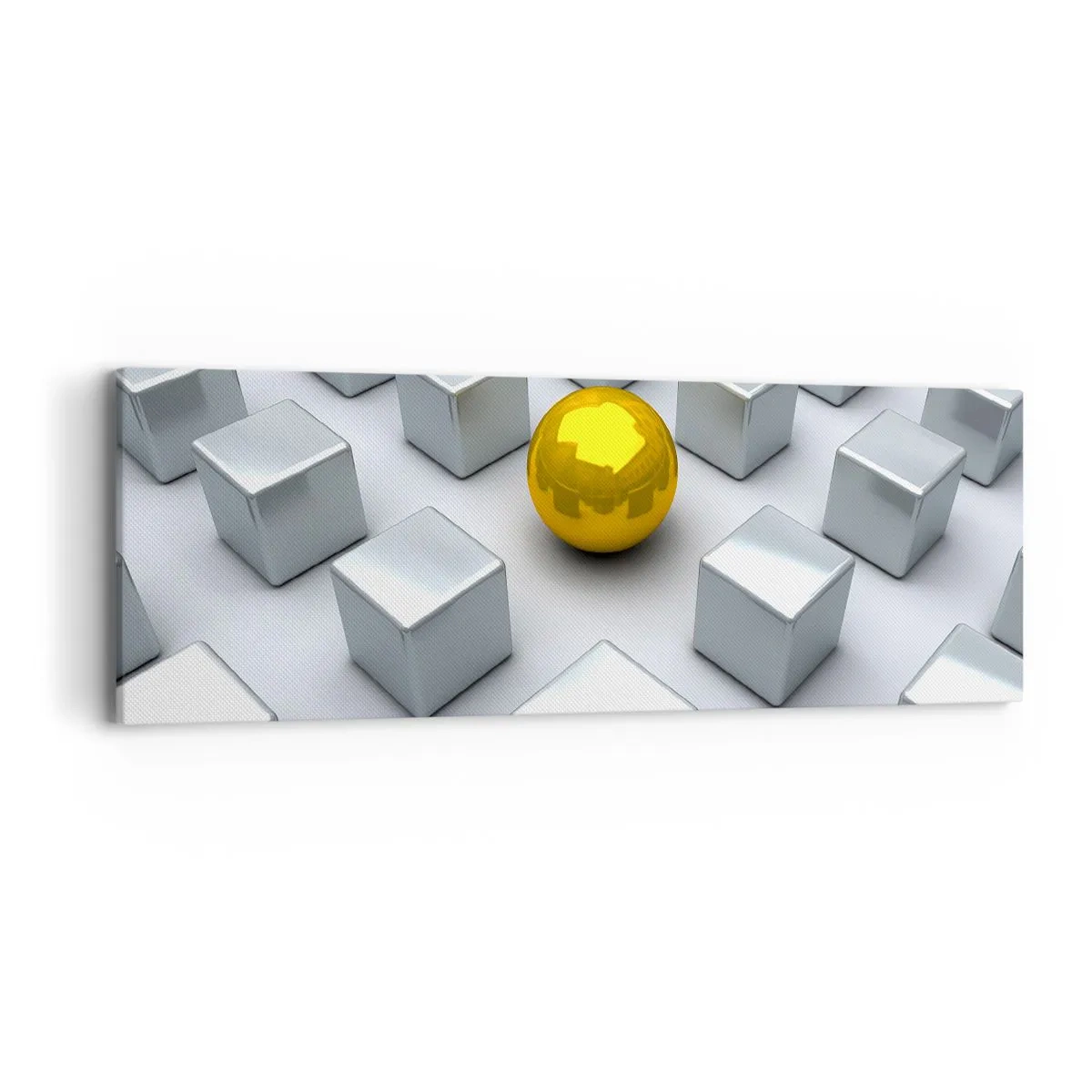 Obraz na plátne - Prečo ja? Geometrická kompozícia - 90x30 cm