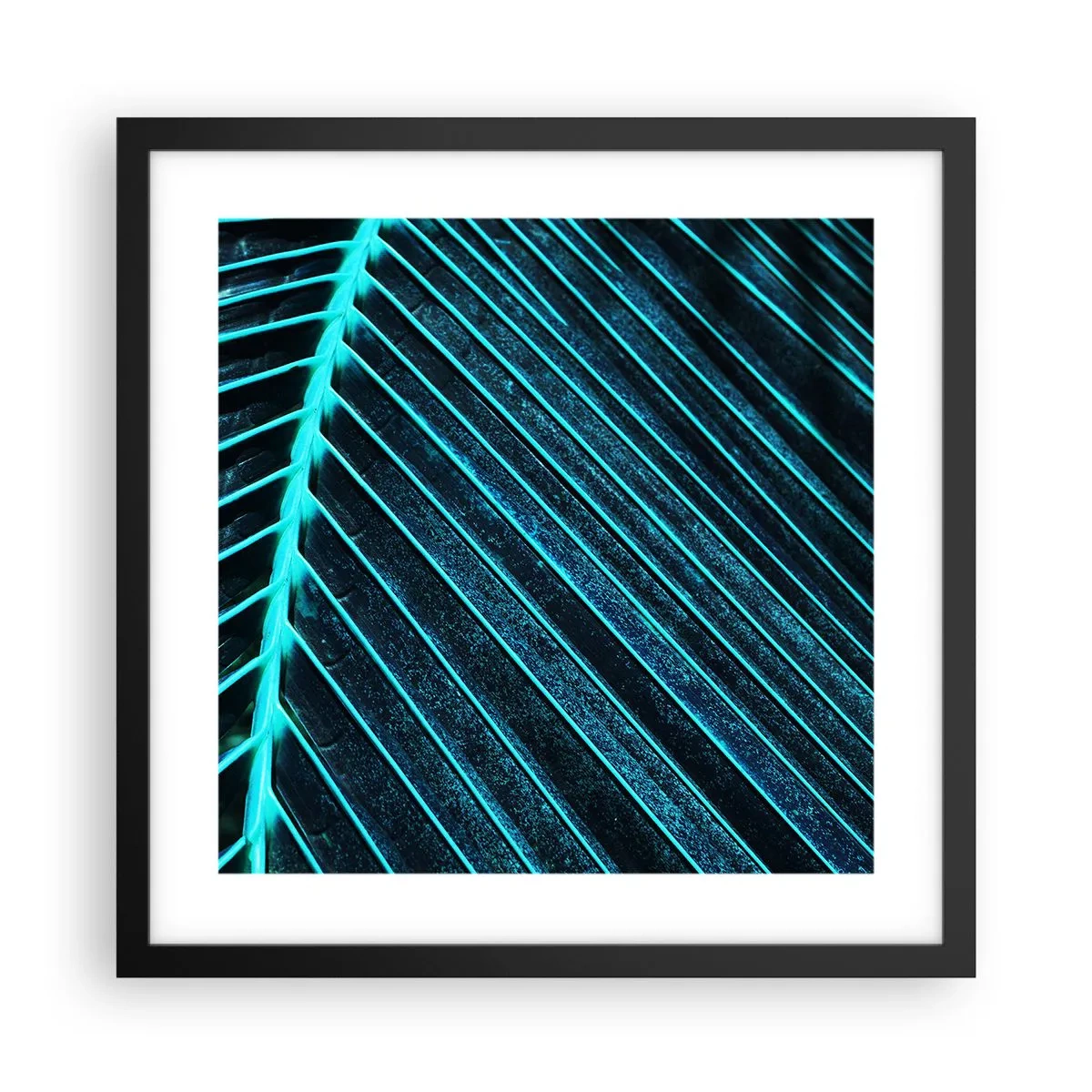 Plagát v čiernom ráme - Textúra zelene - 40x40 cm