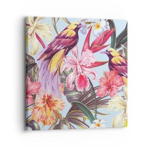 Obraz na plátne - Plátky a pierka - 30x30 cm