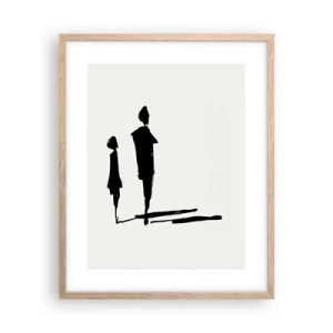 Plagát v ráme zo svetlého duba - Určite spolu? - 40x50 cm