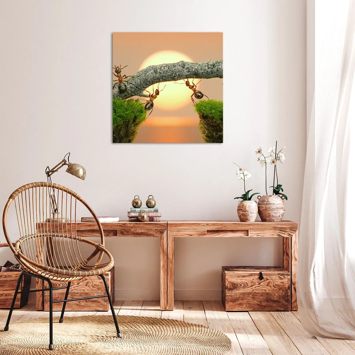 Obraz na plátne - Radostná, spoločná práca - 50x50 cm