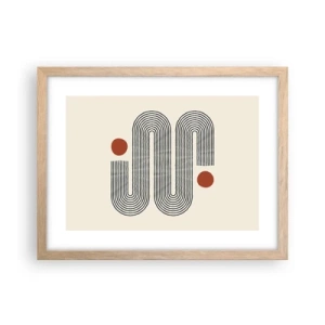 Plagát v ráme zo svetlého duba - Od začiatku do konca - 40x30 cm