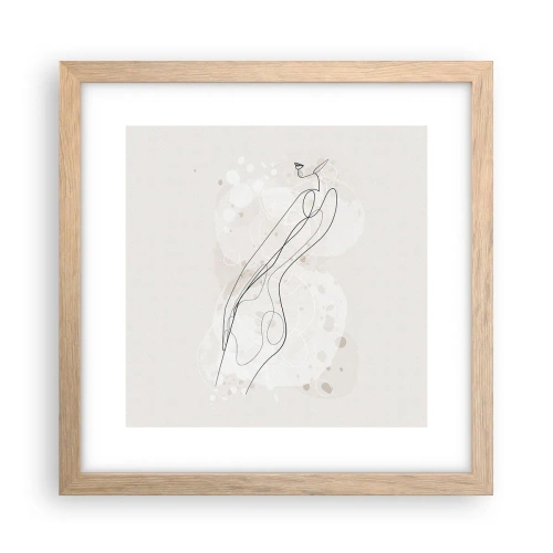 Plagát v ráme zo svetlého duba - Zablúdiť pohľadom - 30x30 cm