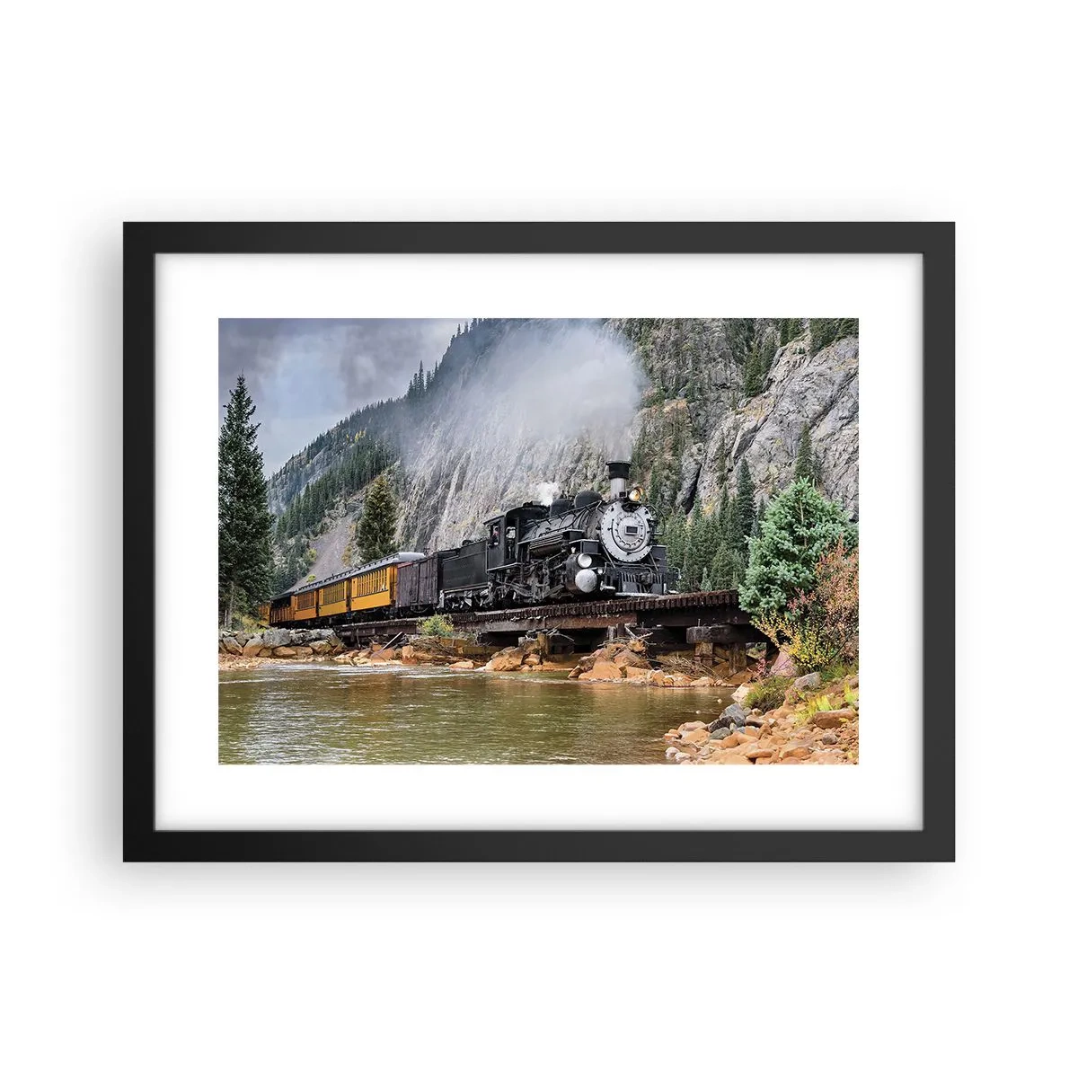 Plagát v čiernom ráme - A kam to? Kam? - 40x30 cm