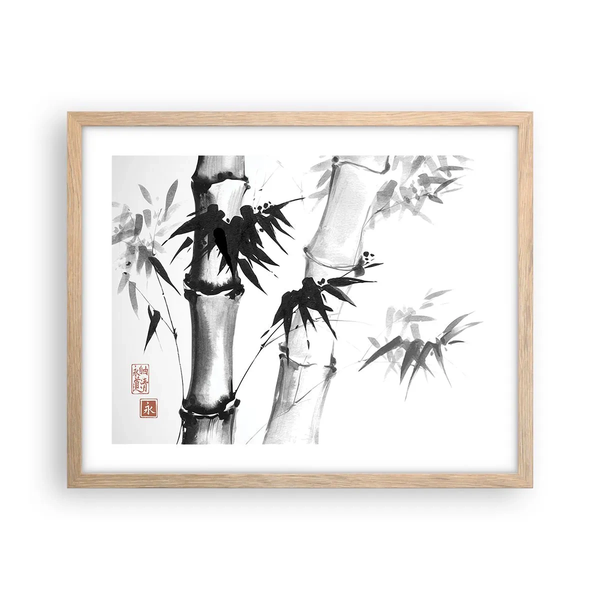 Plagát v ráme zo svetlého duba - Blízky záber na orient - 50x40 cm