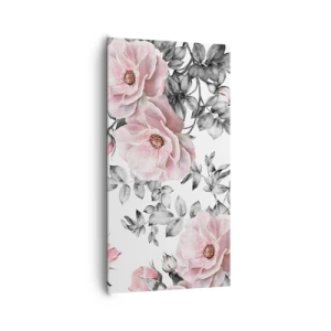 Obraz na plátne - Stratiť sa v kvetoch ruží - 65x120 cm