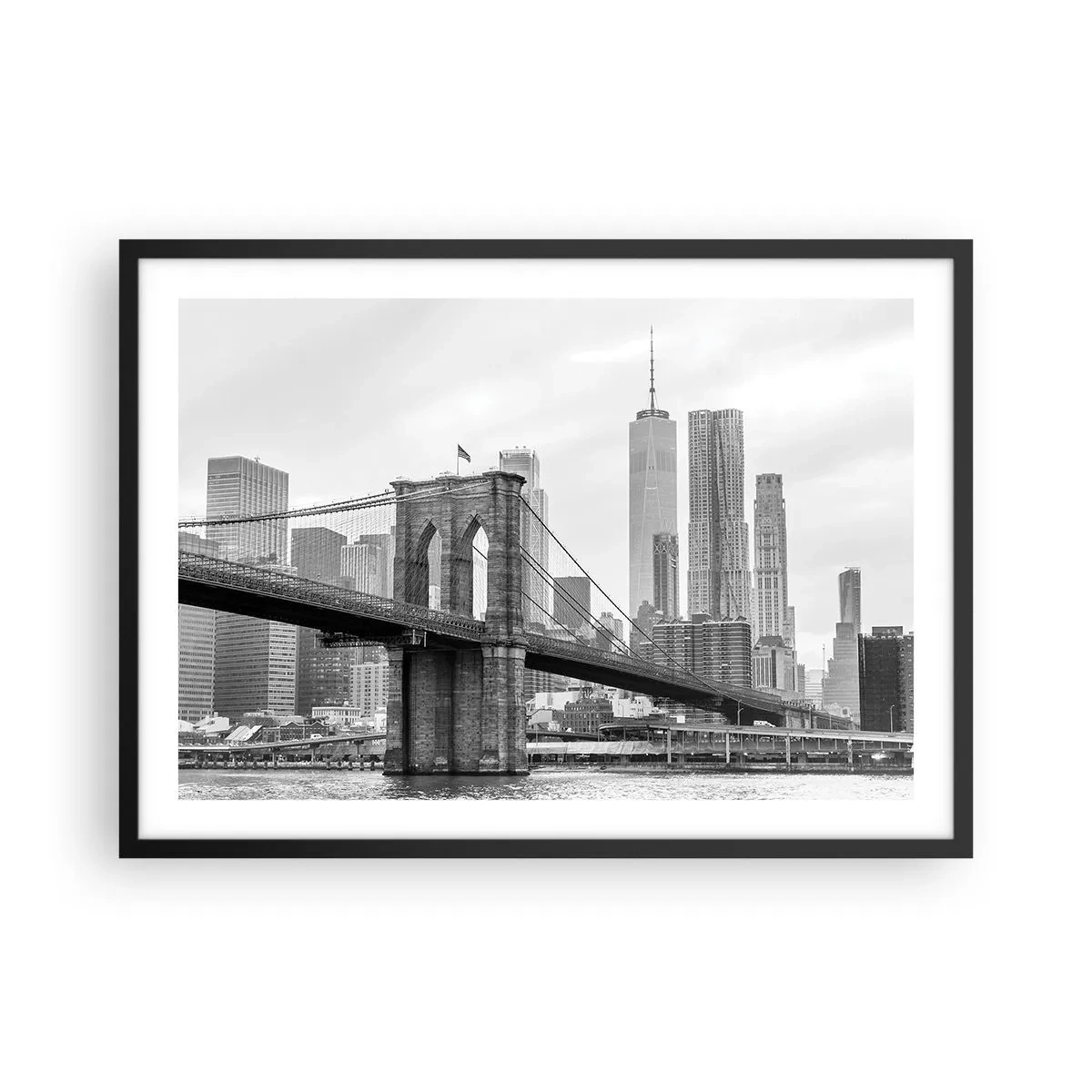 Plagát v čiernom ráme - Newyorské zázraky - 70x50 cm