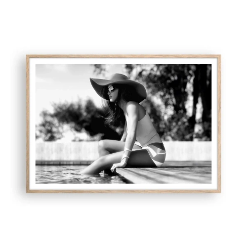 Plagát v ráme zo svetlého duba - Letný sen - 100x70 cm