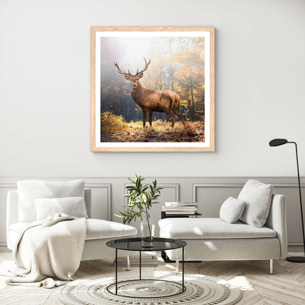 Plagát v ráme zo svetlého duba - Plné dôstojnosti - 40x40 cm