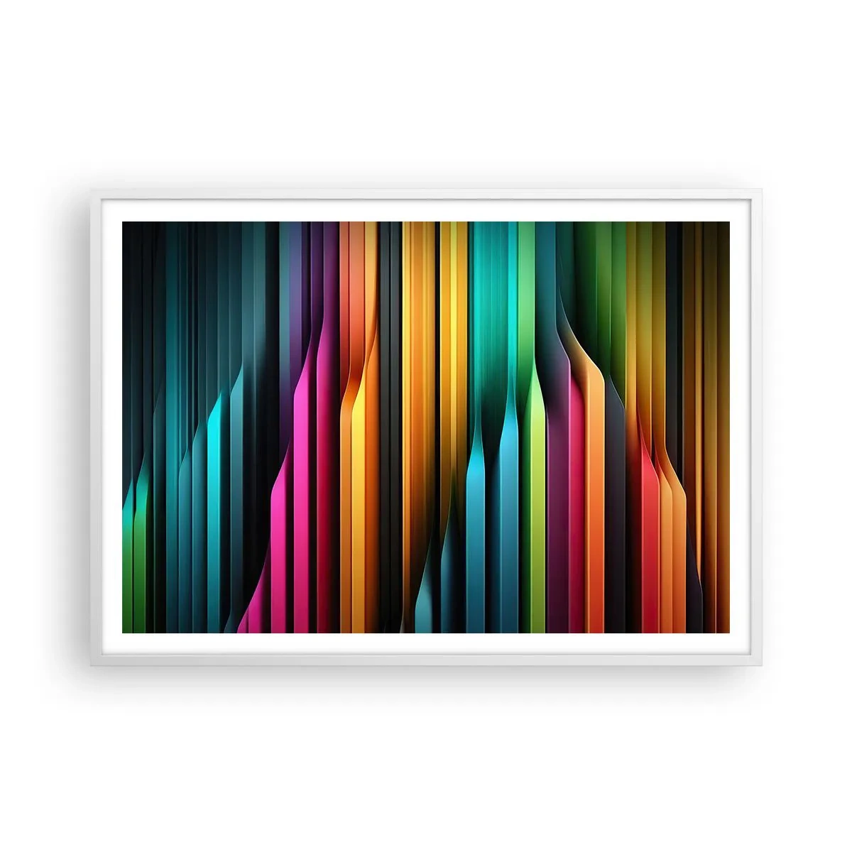 Plagát v bielom ráme - Svetelný organ - 100x70 cm