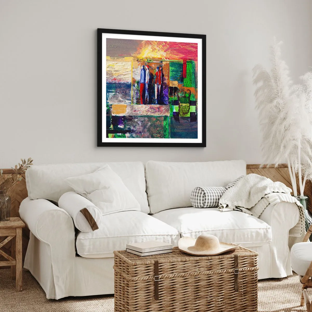 Plagát v čiernom ráme - Vzťahy a emócie - 40x40 cm