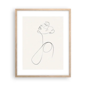 Plagát v ráme zo svetlého duba - Zamotaná v snoch - 40x50 cm