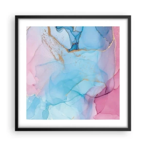 Plagát v čiernom ráme - Stretávanie a prelínanie - 50x50 cm