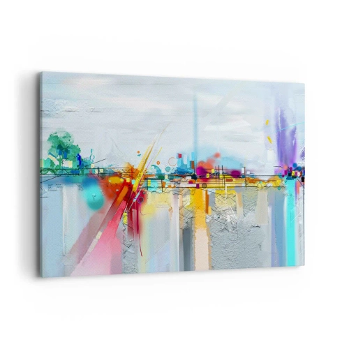 Obraz na plátne - Most radosti nad riekou života - 100x70 cm