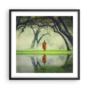 Plagát v čiernom ráme - Na ceste k osvieteniu - 50x50 cm