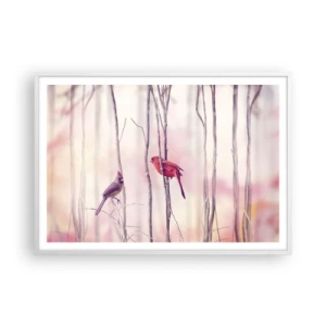 Plagát v bielom ráme - Príbeh ružového lesa - 100x70 cm