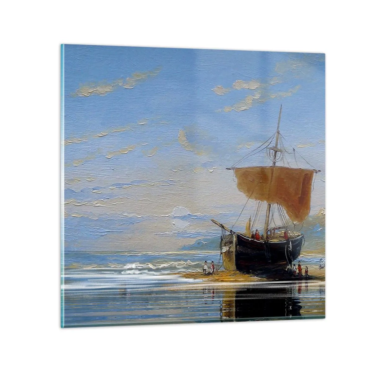 Obraz na skle - Voda, zem, vzduch - 40x40 cm