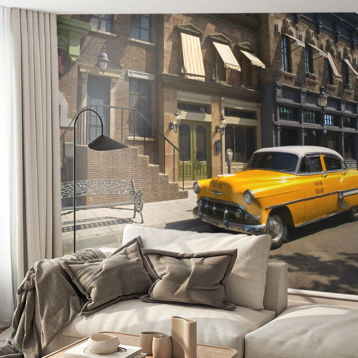 Fototapeta Premium Sand - Kedysi dávno v Amerike - Mesto, Taxi, New York - 250x175 cm