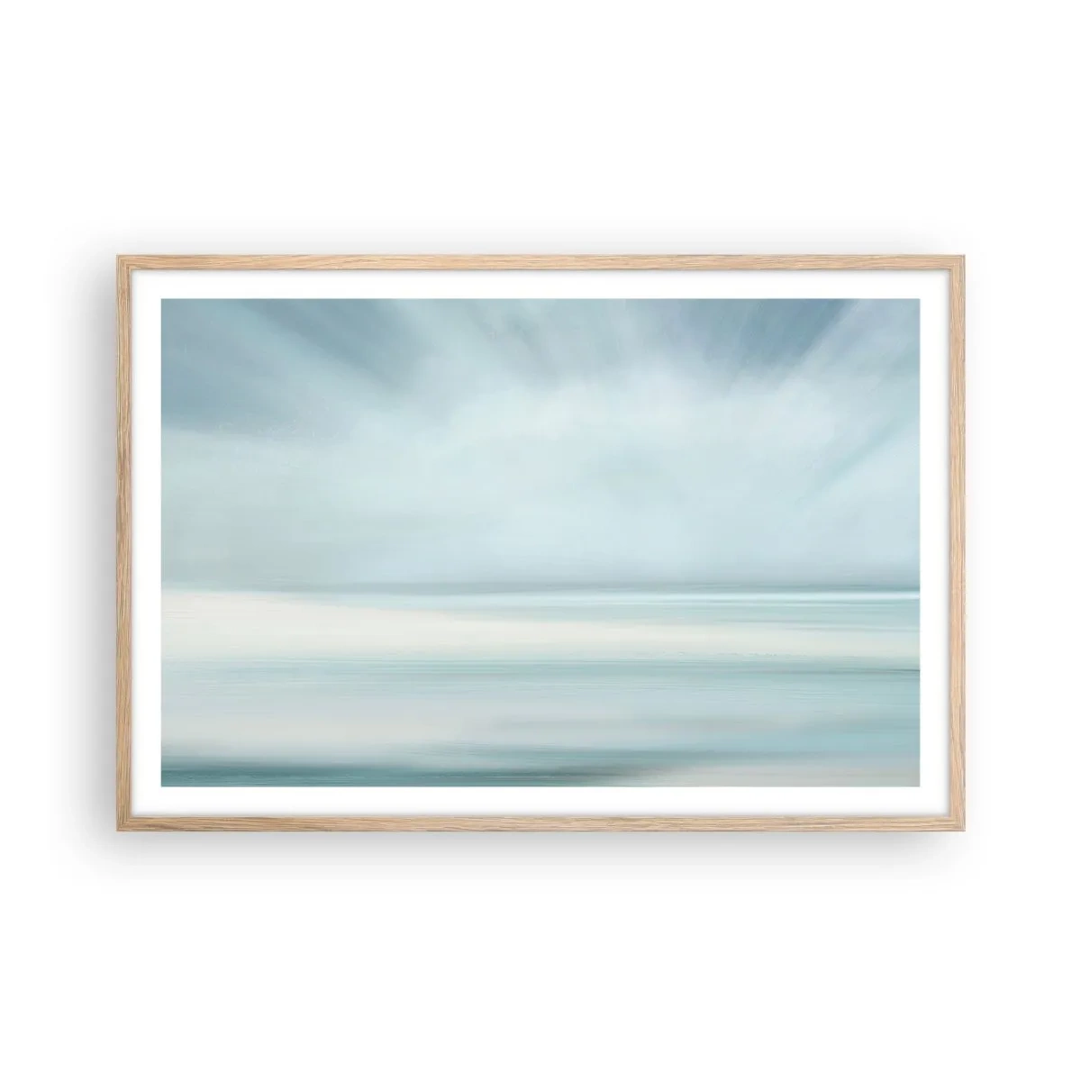 Plagát v ráme zo svetlého duba - Kľud až kam oko siaha - 91x61 cm