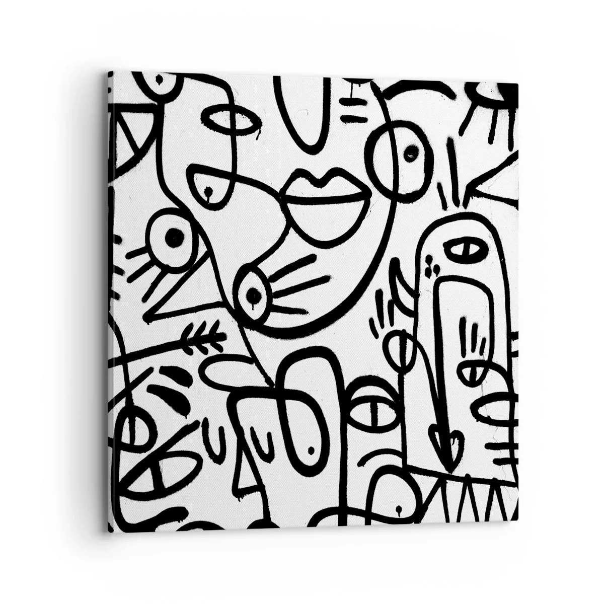 Obraz na plátne - Tváre a preludy - 70x70 cm