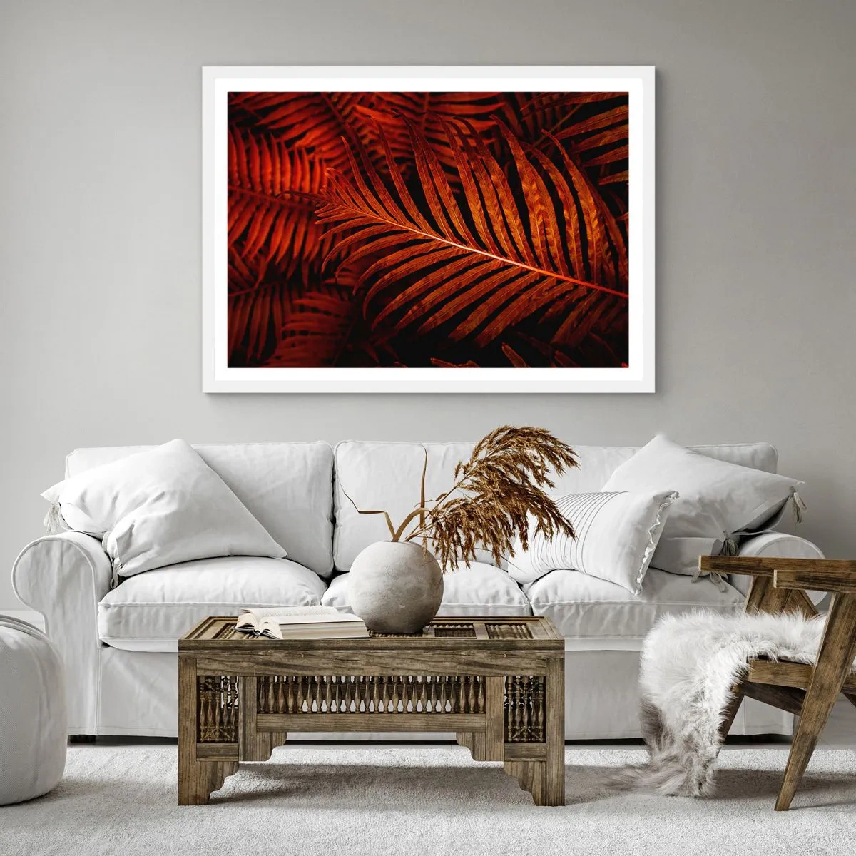 Plagát v bielom ráme - Žiar života - 60x60 cm