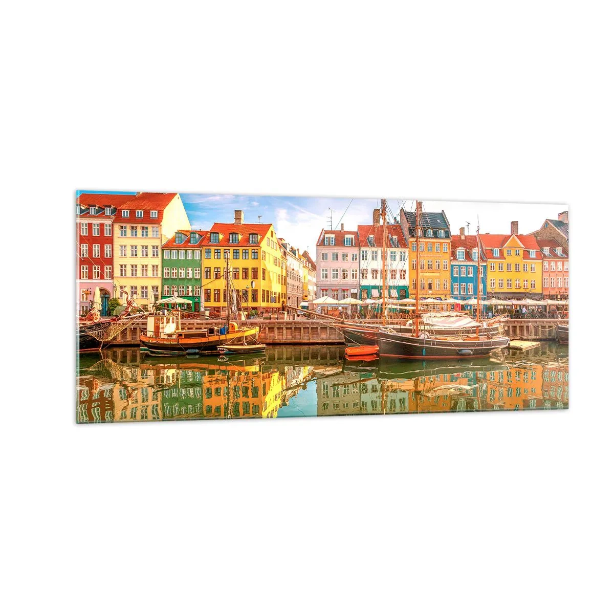 Obraz na skle - Pri vode hladkej ako zrkadlo - 100x40 cm