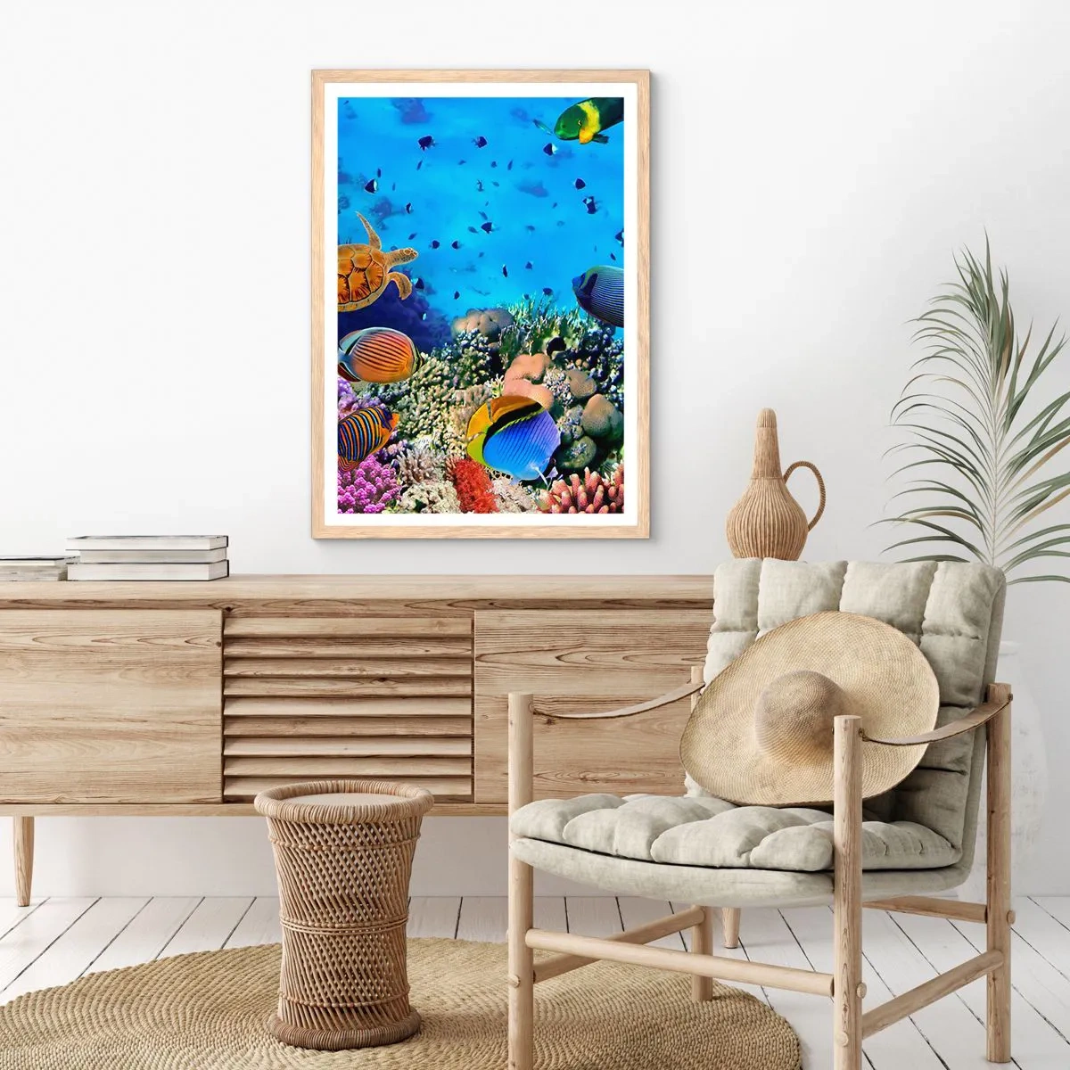 Plagát v ráme zo svetlého duba - Čo vieme o živote… - 61x91 cm