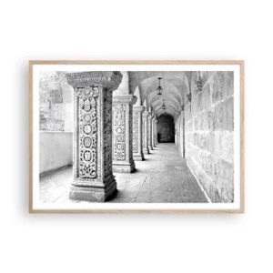 Plagát v ráme zo svetlého duba - Kam…? - 100x70 cm