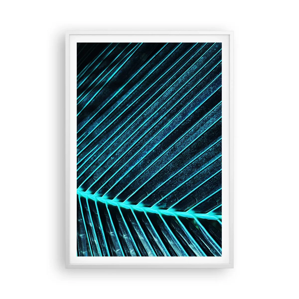 Plagát v bielom ráme - Textúra zelene - 70x100 cm