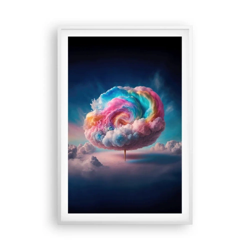 Plagát v bielom ráme - Sen o zábavnom parku - 61x91 cm