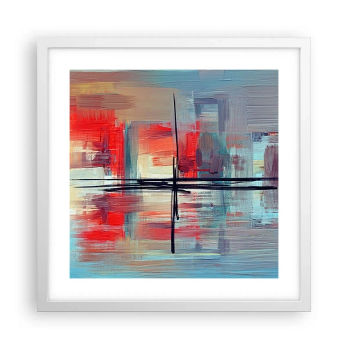 Plagát v bielom ráme - Krajina v neznámej dimenzii - 40x40 cm