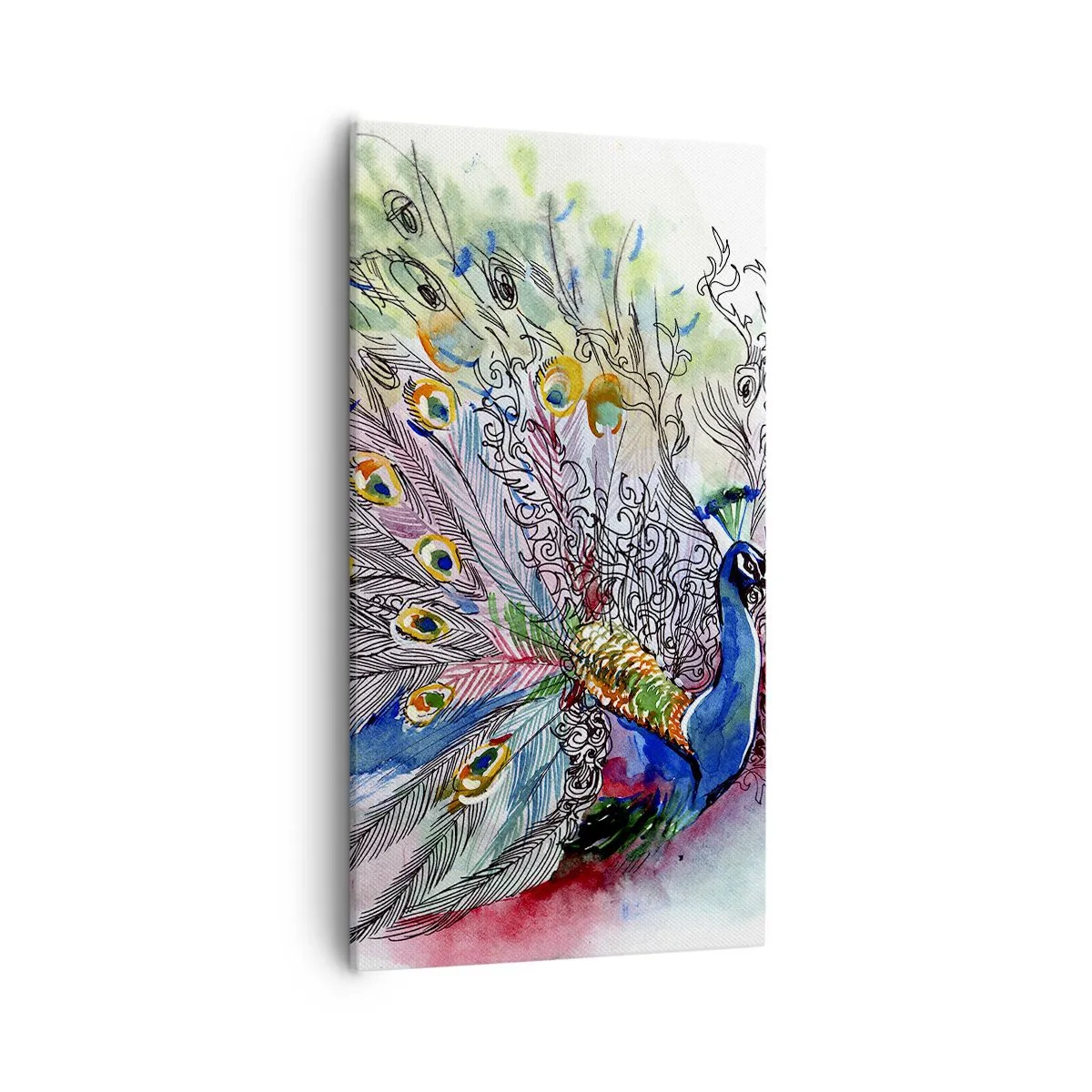 Obraz na plátne - S pýchou proti šedi  - 55x100 cm