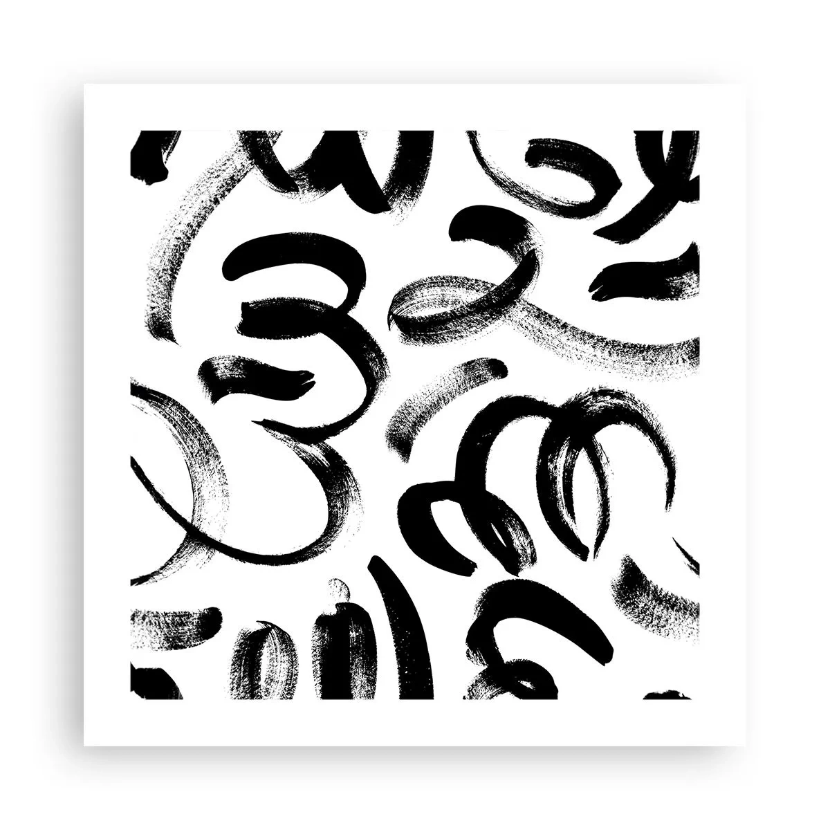 Plagát - Čierne na bielom - 50x50 cm