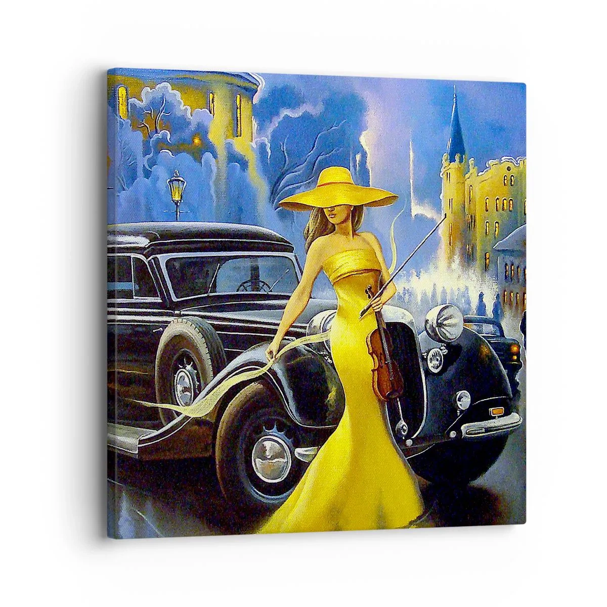 Obraz na plátne - Nokturno pre husle a lásku - 30x30 cm