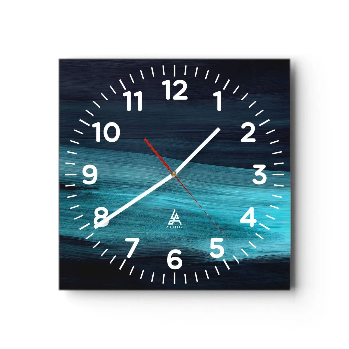 Nástenné hodiny - Plávaj s prúdom - 40x40 cm