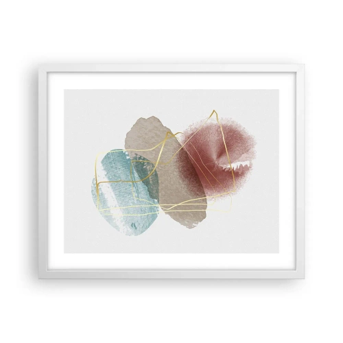 Plagát v bielom ráme - Korálky priestoru - 50x40 cm