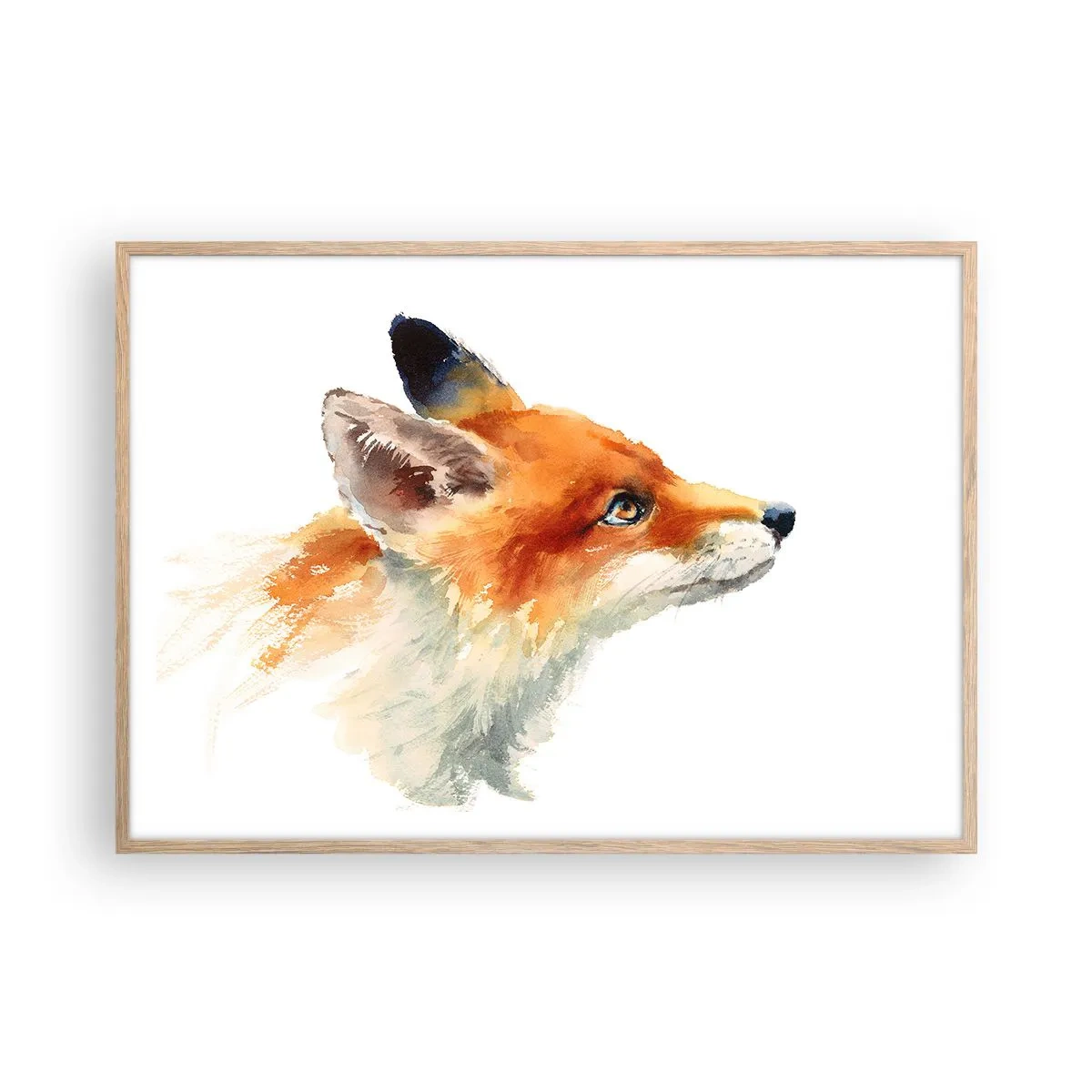 Plagát v ráme zo svetlého duba - Opatrnosti nie je nikdy dosť - 100x70 cm