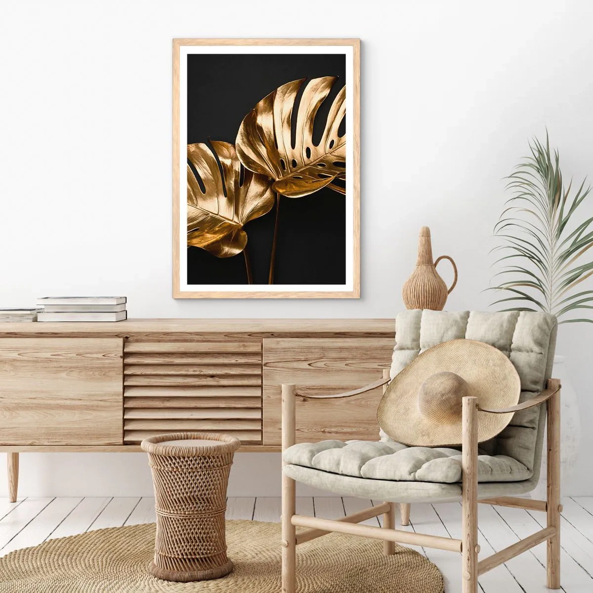 Plagát v ráme zo svetlého duba - Poklady prírody - 50x70 cm