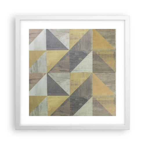 Plagát v bielom ráme - V uhle trojuholníka - 40x40 cm