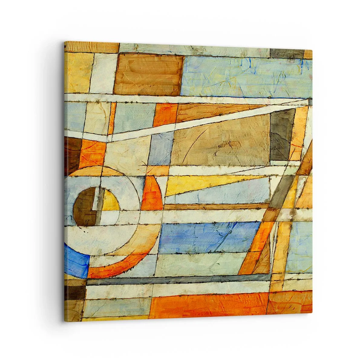 Obraz na plátne - Kubizmus na stavbe - 50x50 cm