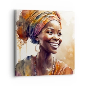 Obraz na plátne - Africká kráľovná - 30x30 cm